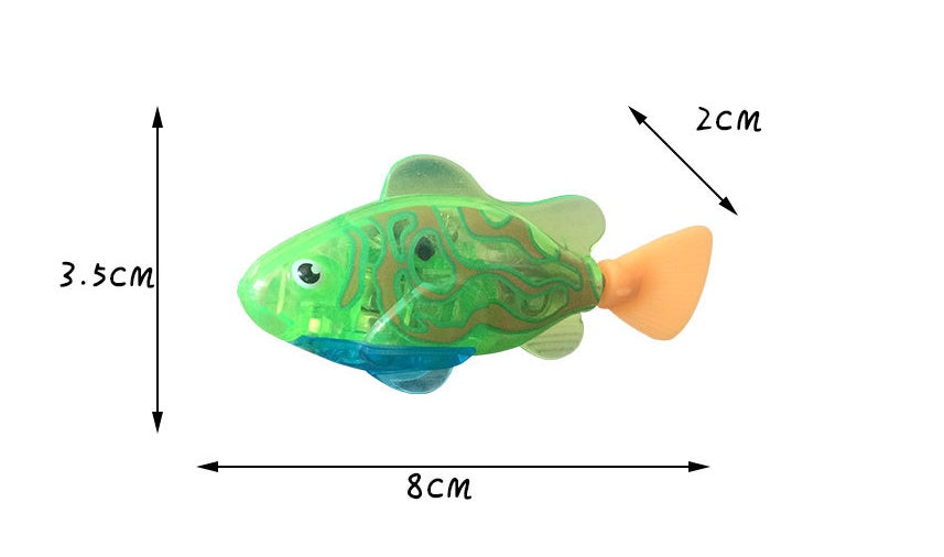 LED Electric Swimming Fish Toy – Interactive Light-Up Cat & Kids Bath Toy