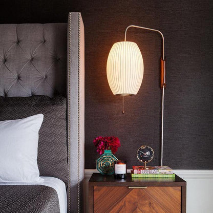 Artistic Silk Wall Sconce - Bedroom & Study Lamp