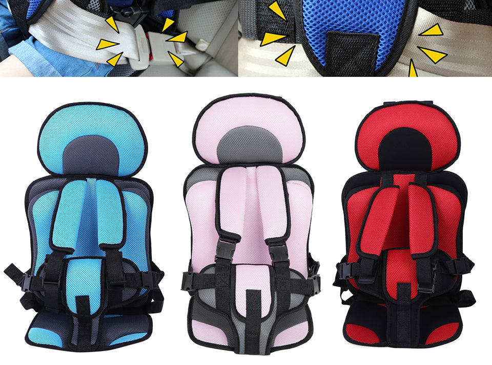 Portable Child Car Safety Seat with 5-Point Harness - Ages 3-12