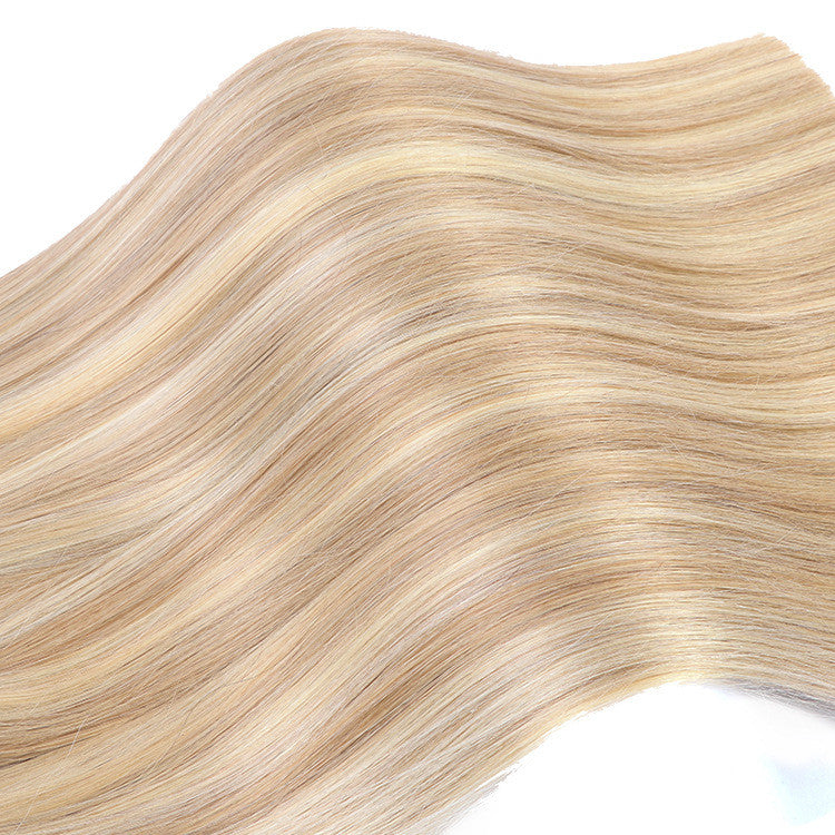 Real Human Hair Seamless Flat Extensions - Medium Long Length