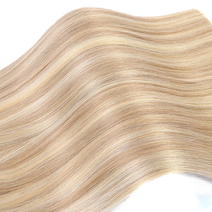 Real Human Hair Seamless Flat Extensions - Medium Long Length