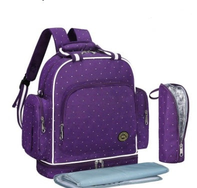 Multi-Function Diaper Bag Backpack - 3-Way Convertible Oxford Cloth