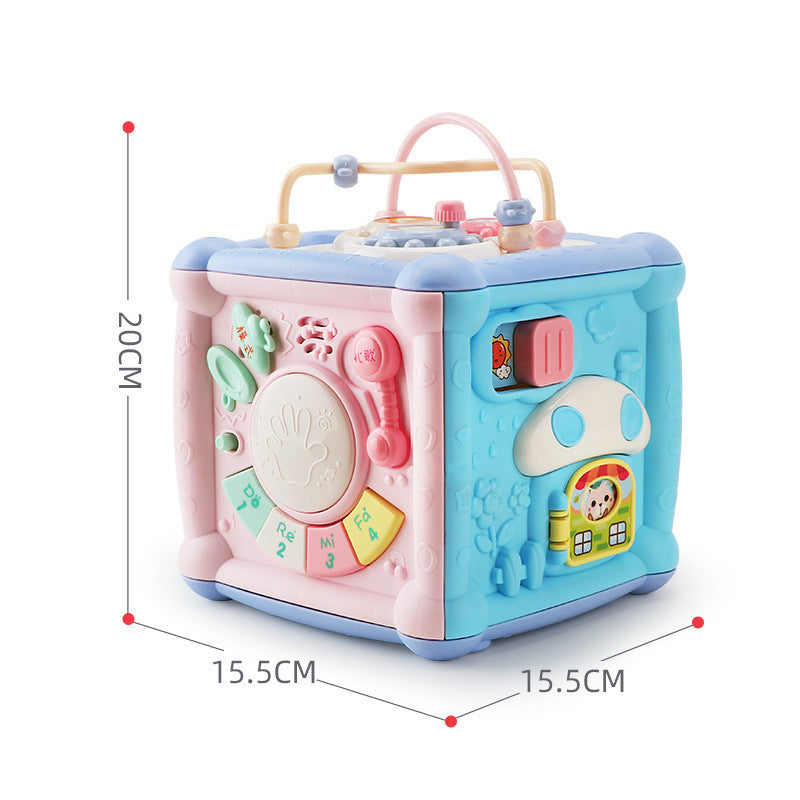 Musical Building Blocks Cube - Baby Drum Early Education Toy with Lights & Sounds