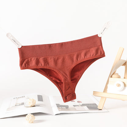 Women's Cotton Seamless Underwear - Comfortable Low-Rise Brief