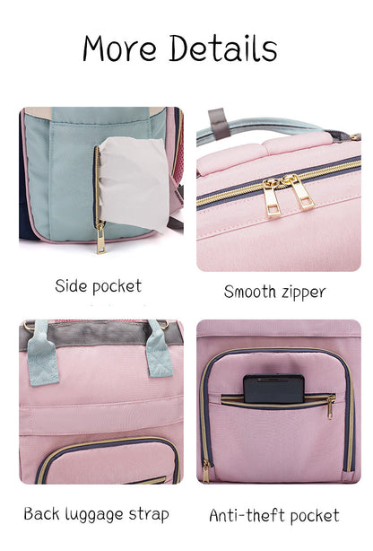 Multi-Functional Diaper Backpack - Nylon Travel Organizer for Parents