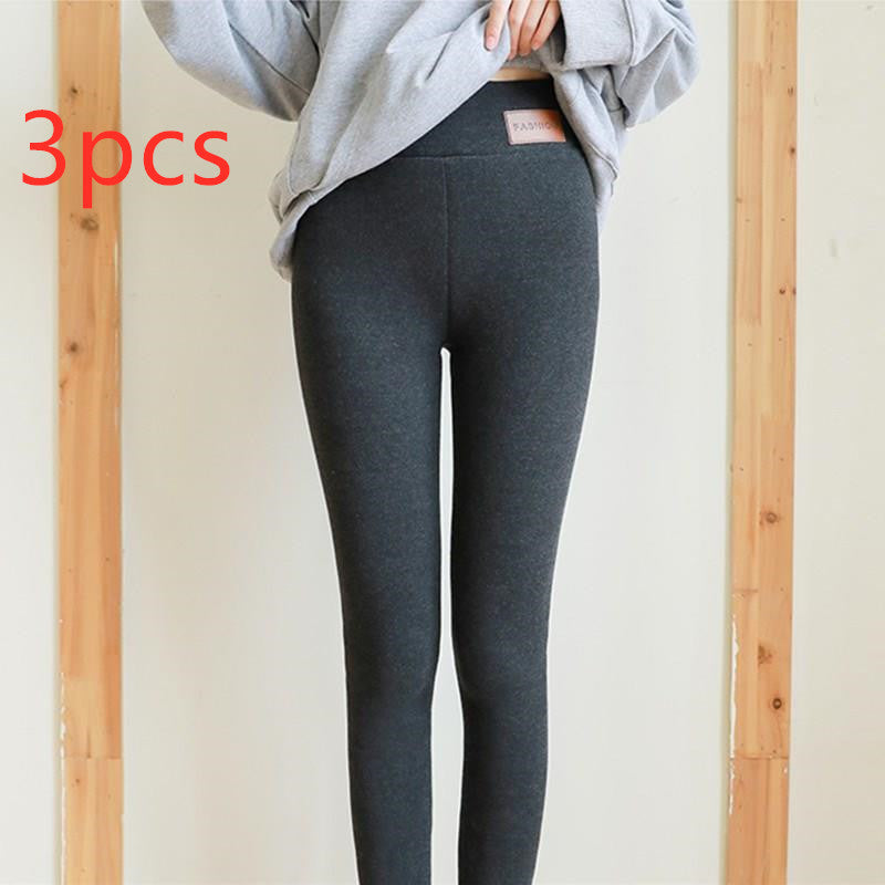 Women's Fleece-Lined Thermal Leggings - 3-Pack Winter Warm Pants