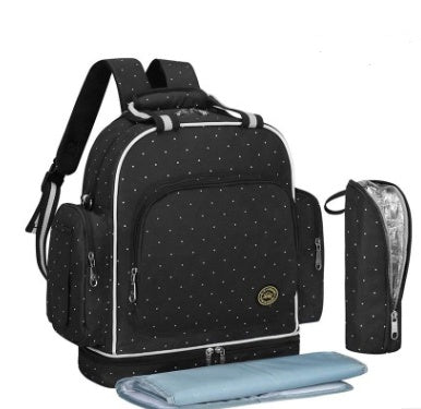 Multi-Function Diaper Bag Backpack - 3-Way Convertible Oxford Cloth