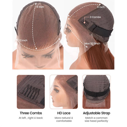 Highlight Ombre Wavy Lace Front Wig - Glueless Human Hair