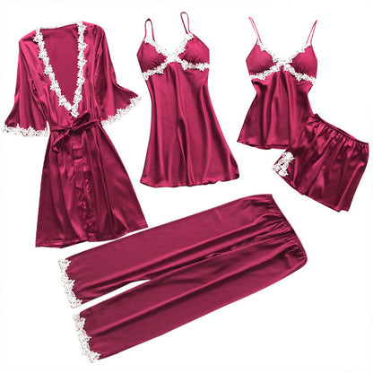 Women's Satin Bathrobe - Elegant Sleepwear Robe
