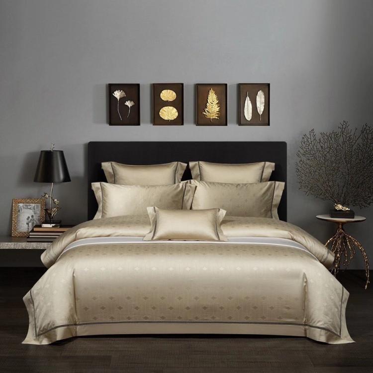 European Jacquard Satin Bedding Set - Four-Piece Pure Cotton Collection