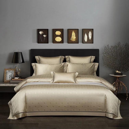 European Jacquard Satin Bedding Set - Four-Piece Pure Cotton Collection