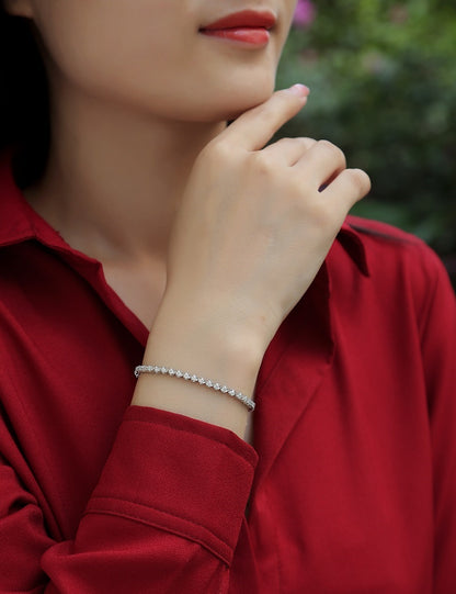 Starry Sky Moissanite Bracelet - S925 Sterling Silver Platinum Plated Jewelry