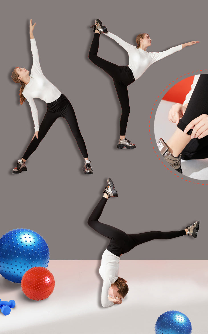Black Stretch Leggings - Thin Fitted Outer Wear Pants