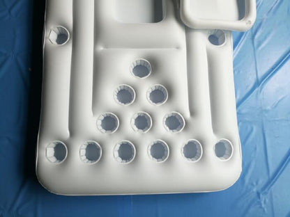 Inflatable Pool Float Beer Pong Table - 6ft with Built-In Cooler & Cup Holders