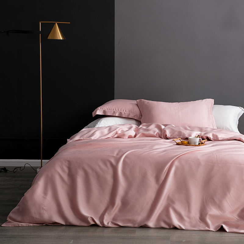 Tencel Duvet Cover Set - 80 Double-Sided Solid Color Bedding Collection