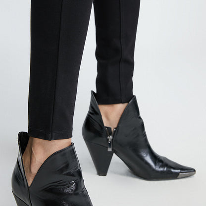 Black Stretch Leggings - Thin Fitted Outer Wear Pants