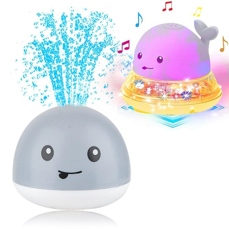 Baby Bath Whale Toy - Electric Water Spray with Lights & Music for Bathtub Fun