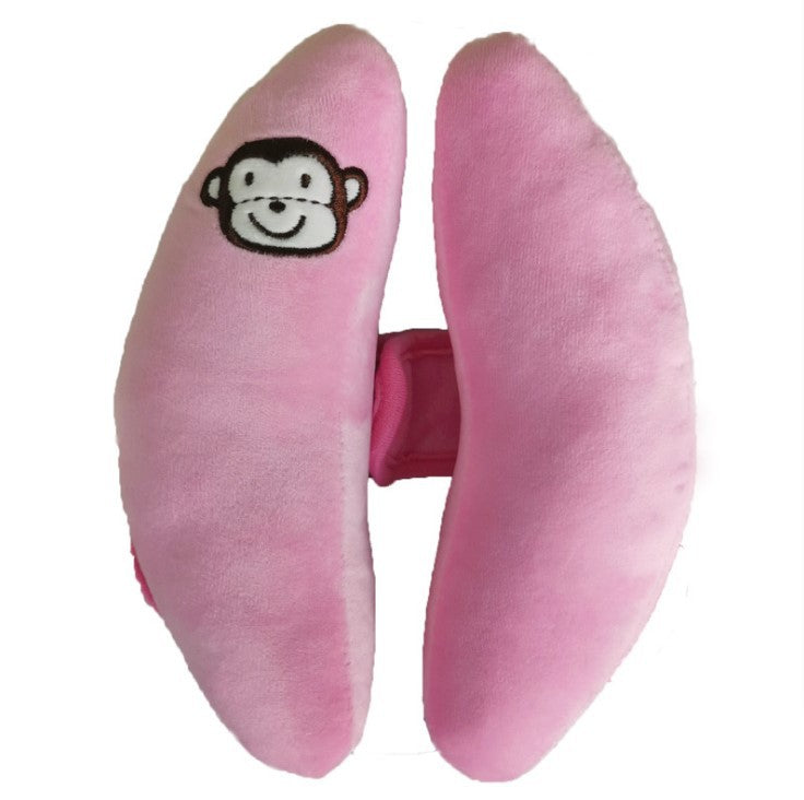 Baby Head-Shaped Banana Pillow - Soft Polyester Infant Support Cushion
