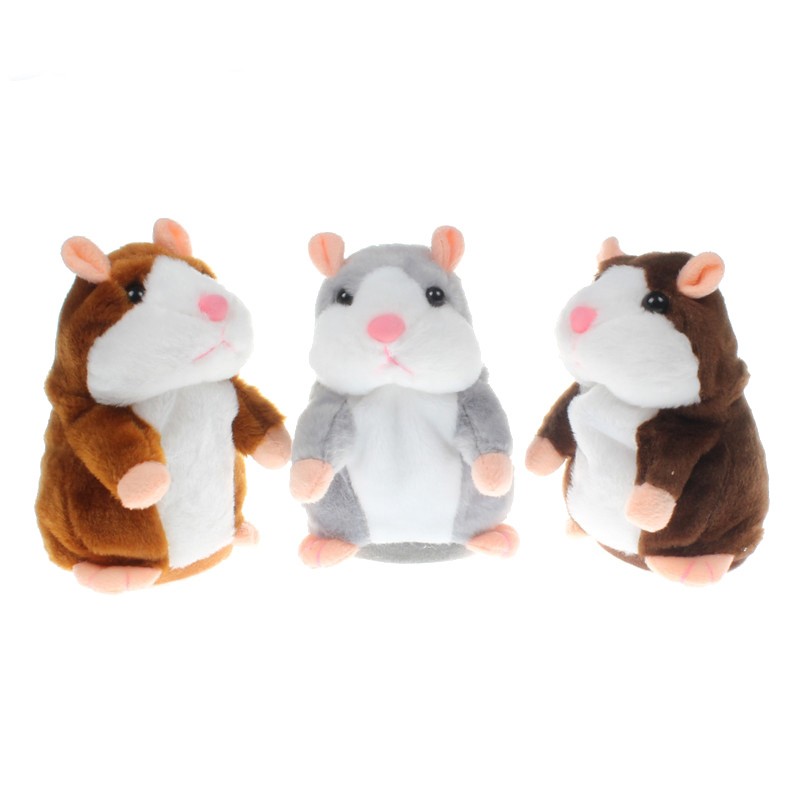 Talking Hamster Plush Toy - Voice Repeating Interactive Stuffed Animal for Kids