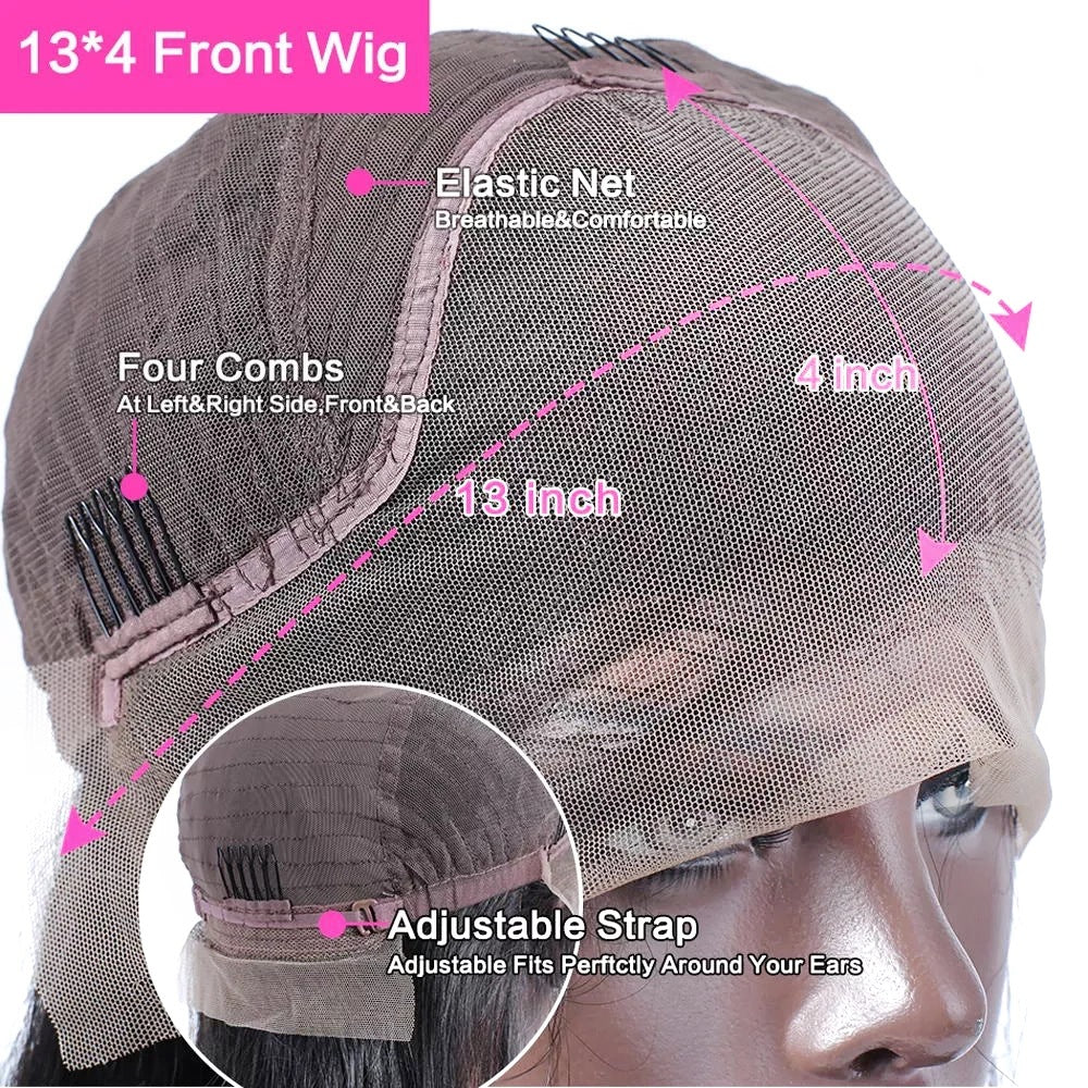 Curly Human Hair Lace Wig - Full Hand-Woven with Natural Texture