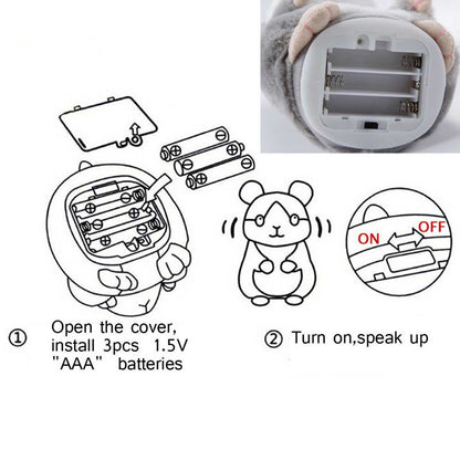 Talking Hamster Plush Toy - Voice Repeating Interactive Stuffed Animal for Kids