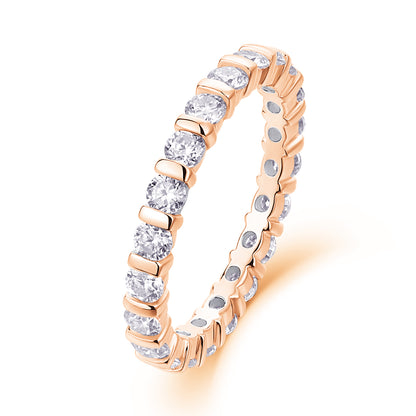 Starlight Love Moissanite Wedding Ring Set - S925 Silver Platinum Plated Engagement Ring