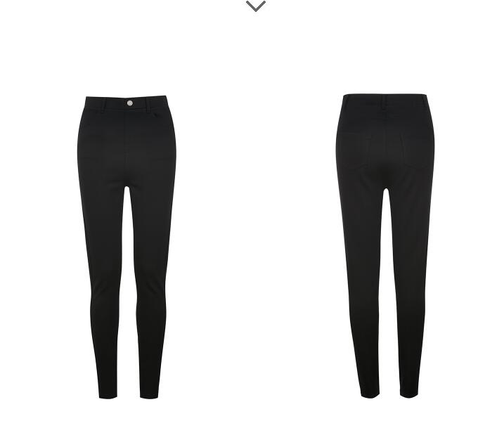 Fleece-Lined Pencil Pants - Warm Outer Wear Slacks for Women