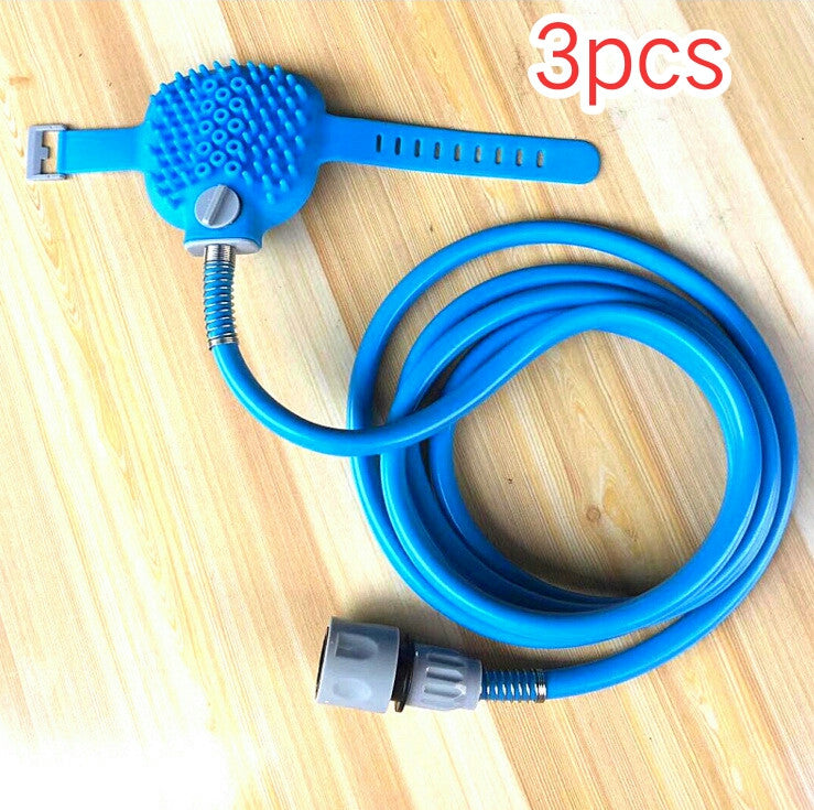 Pet Bathing Glove with Water Spray Nozzle & Hose for Dogs
