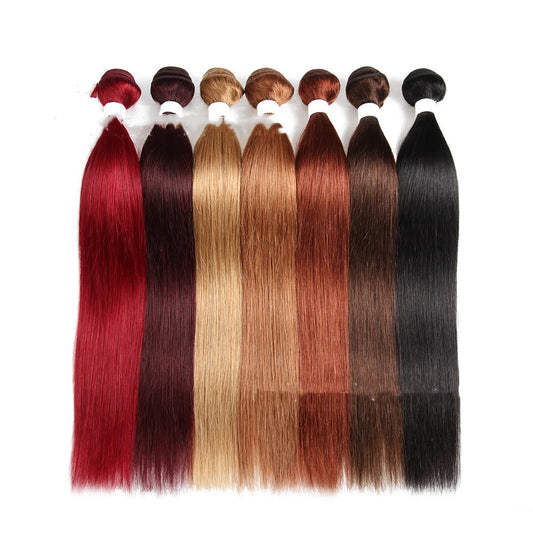 100% Human Hair Straight Wig - Premium Quality Color 99J