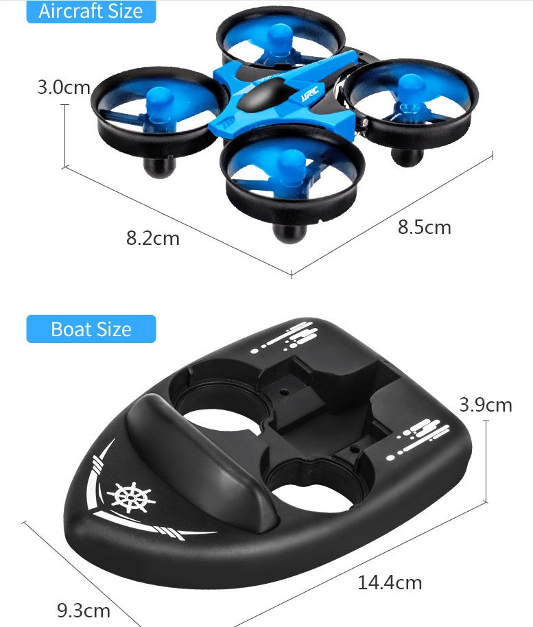 3-in-1 RC Drone, Land Car & Water Boat – JJRC H36F Terzetto Quadcopter Toy