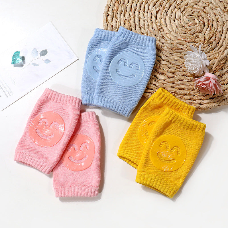 Baby Knee Pads - Cotton Terry Crawling Protectors with Non-Slip Design