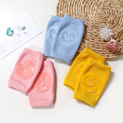 Baby Knee Pads - Cotton Terry Crawling Protectors with Non-Slip Design