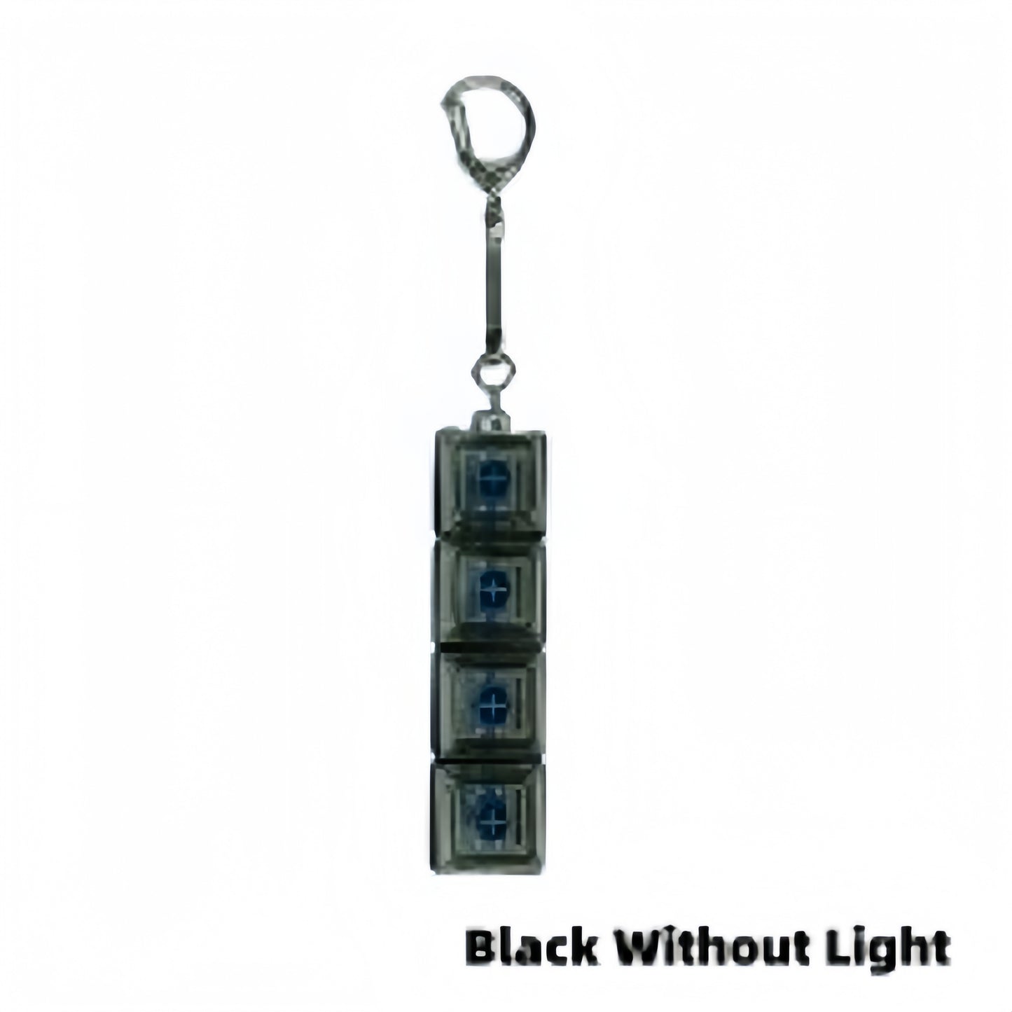 4-Key Mechanical Keyboard Keychain | Tactile Clicker Stress Relief Gadget | Transparent & LED Light Variants