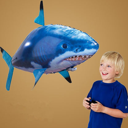 RC Flying Shark Balloon - Remote Control Air Swimming Fish Toy with Infrared