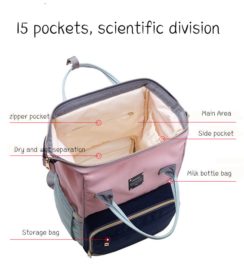 Multi-Functional Diaper Backpack - Nylon Travel Organizer for Parents