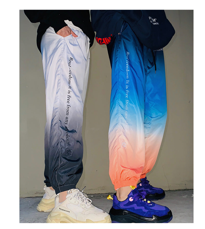 Gradient Beam Pants - Unisex Tapered Joggers for Men & Women