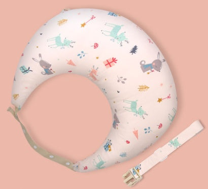 Multifunctional Nursing Pillow with Adjustable Strap - Washable Cotton Cover