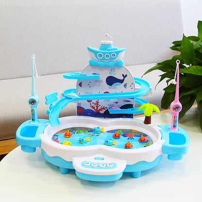 Electric Fishing Puzzle Toy - Musical Water Play Table for Kids Early Education
