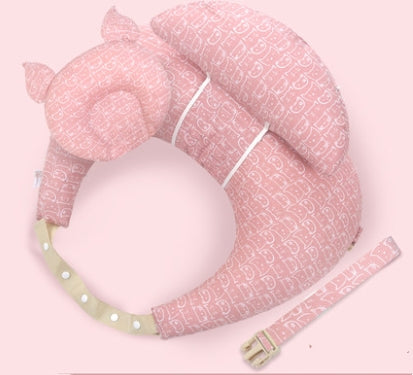 Multifunctional Nursing Pillow with Adjustable Strap - Washable Cotton Cover