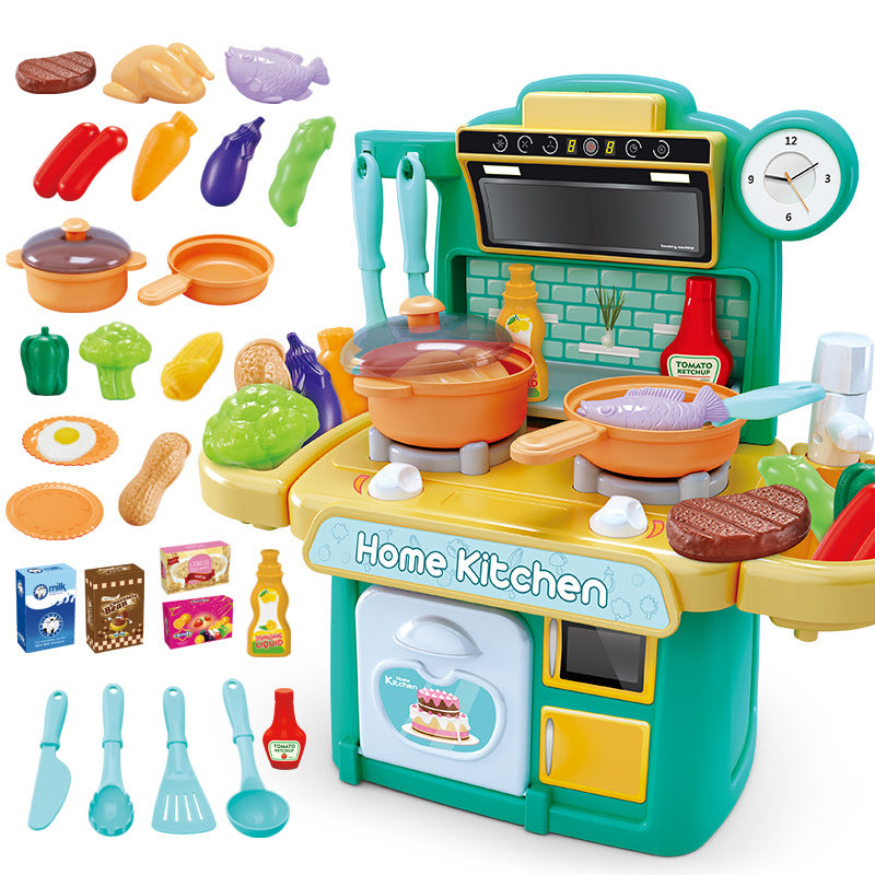 Kids Play House Kitchen Set - 23PCS ABS Pretend Play Toy for Boys & Girls