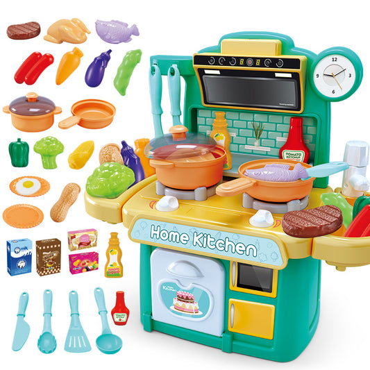 Kids Play House Kitchen Set - 23PCS ABS Pretend Play Toy for Boys & Girls
