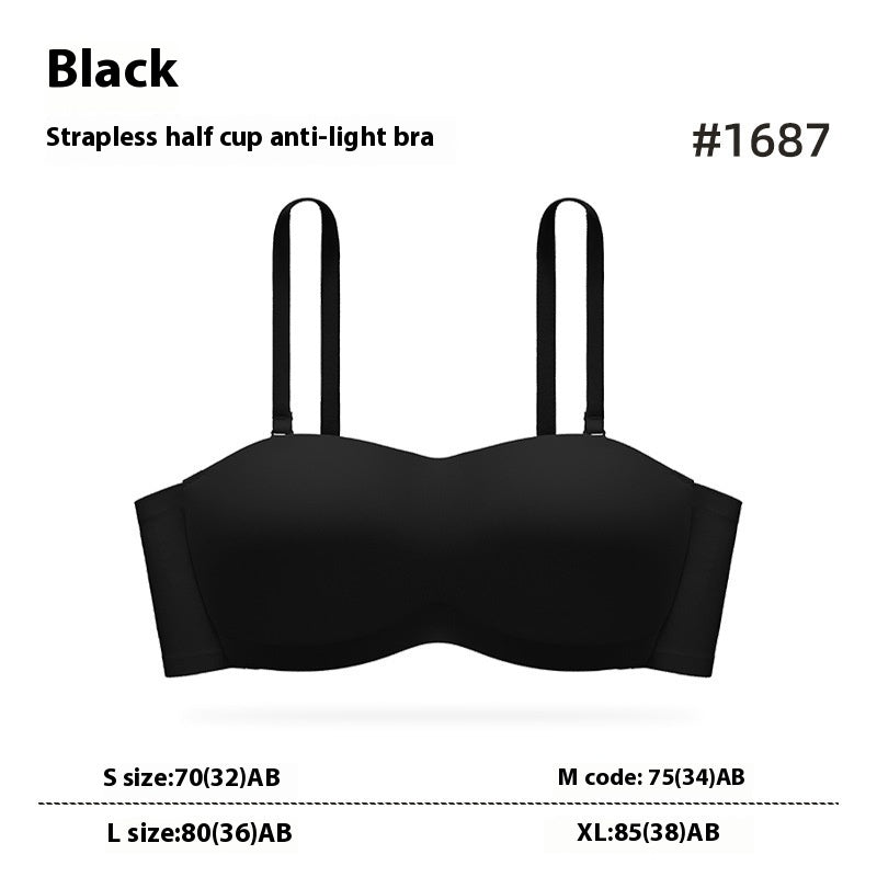 Women's Detachable Strapless Bra - Convertible Support Bra A/B Cup