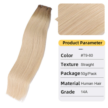 Hand-Knitted Hair Weft Extensions - Real Human Hair Braid