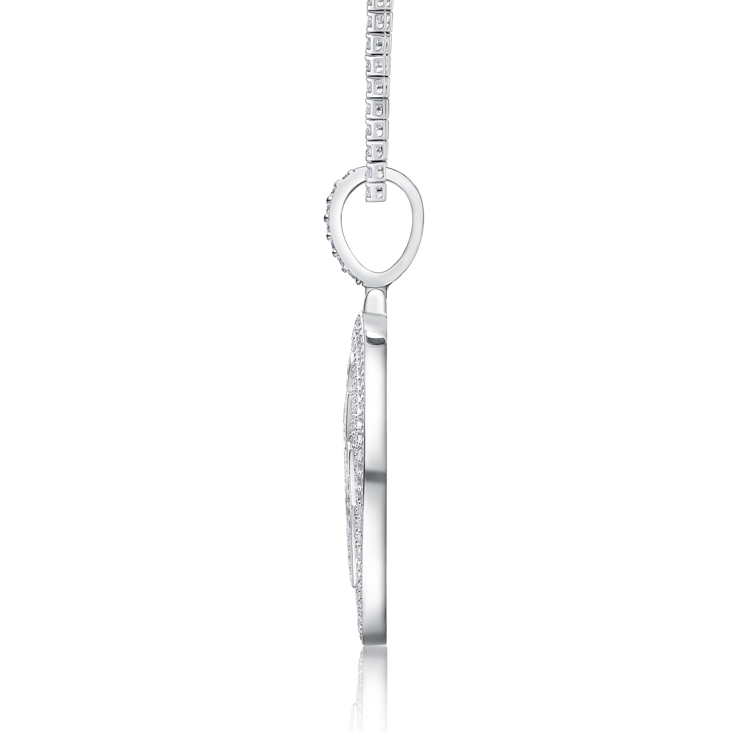 Silver Snow Star Crown Moissanite Pendant - S925 Platinum-Plated Necklace