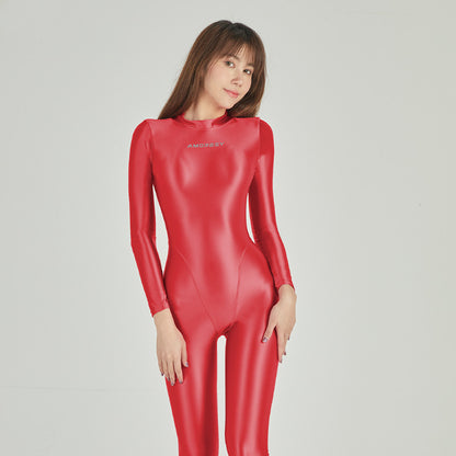 Women's Long Sleeve One-Piece Swimsuit - Nylon Diving Suit