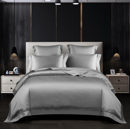 European Jacquard Satin Bedding Set - Four-Piece Pure Cotton Collection