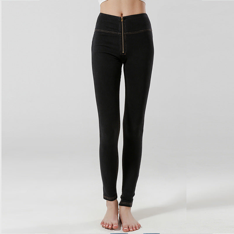 Women's High-Waist Slim-Fit Denim Pencil Pants