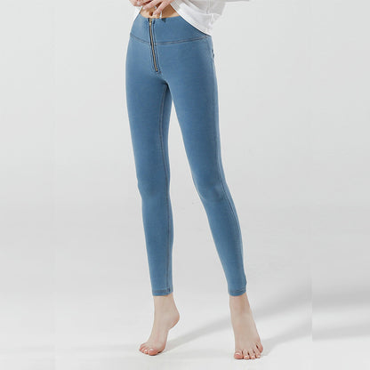 Women's High-Waist Slim-Fit Denim Pencil Pants