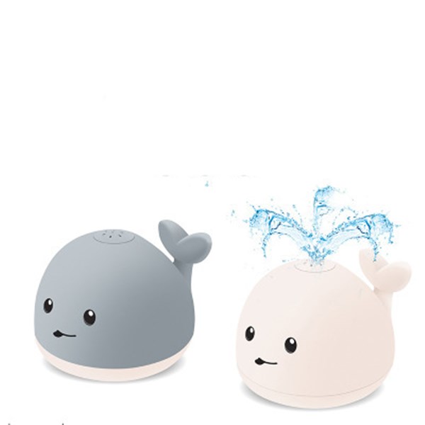 Whale Bath Toy - Floating Water Spray with LED Lights & Music for Baby Bathtub Fun