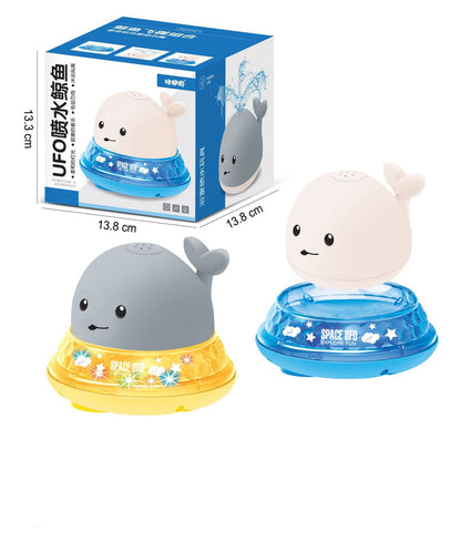 Whale Bath Toy - Floating Water Spray with LED Lights & Music for Baby Bathtub Fun